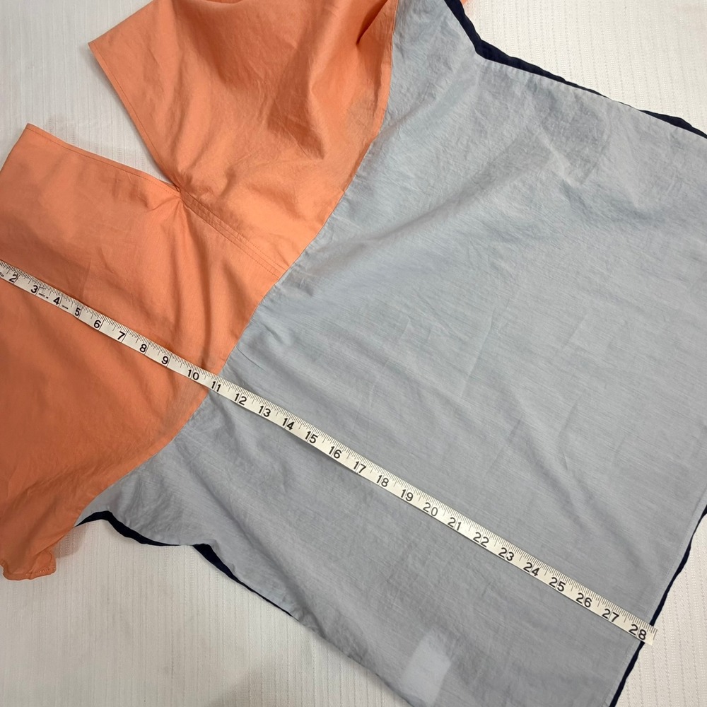 COS Women Colorblock Draped V-Neck Boxy Top Scandi Style Minimalist Boho Resort - Picture 5 of 6